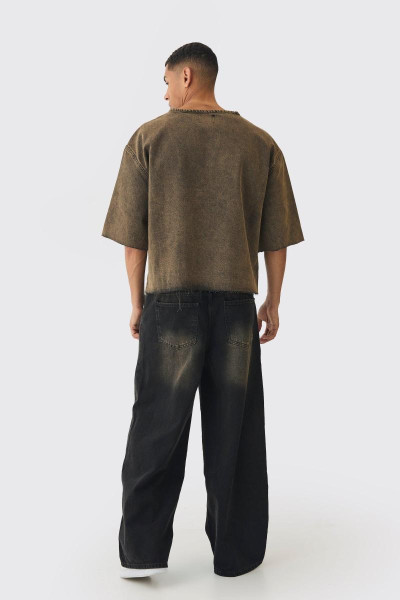 Надзвичайно мішкуваті тоновані тоновані джинси з еластичною талією