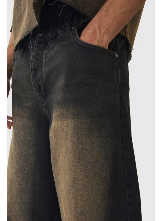 Надзвичайно мішкуваті тоновані тоновані джинси з еластичною талією