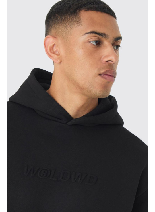 Великий спортивний костюм Boxy Worldwide Emboss із широкими штанинами