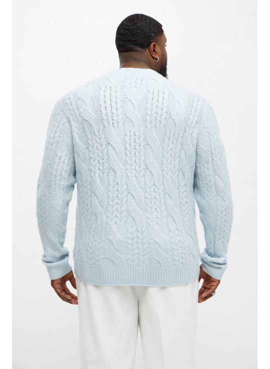 Повсякденний светр з круглим вирізом та в'язанням 