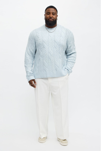 Повсякденний светр з круглим вирізом та в'язанням 