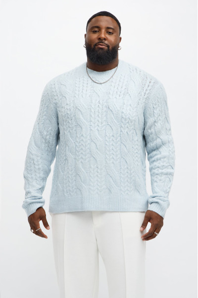 Повсякденний светр з круглим вирізом та в'язанням 