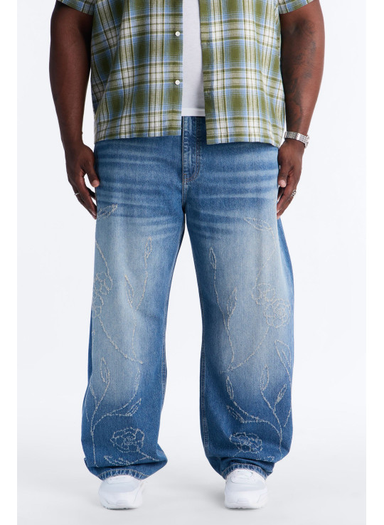Джинси Barrel Etched Floral