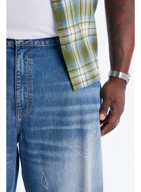 Джинси Barrel Etched Floral