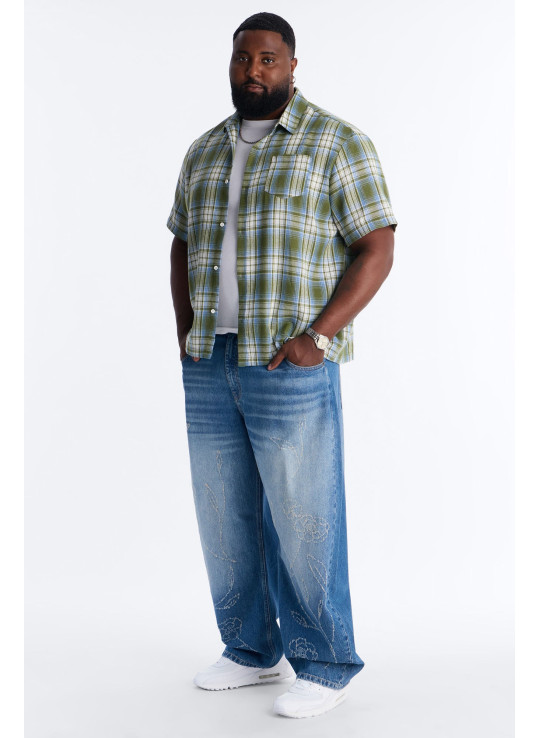 Джинси Barrel Etched Floral