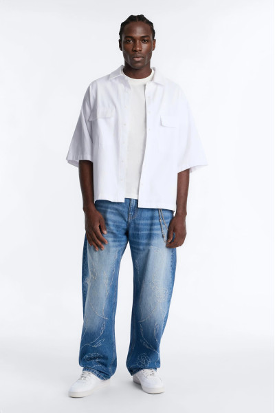 Джинси Barrel Etched Floral