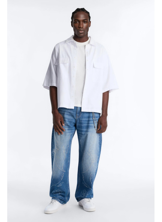 Джинси Barrel Etched Floral