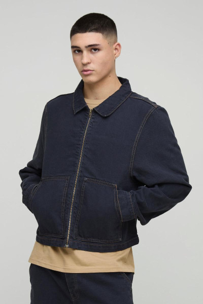 Carpenter Contrast Stitch джинсова куртка Harrington