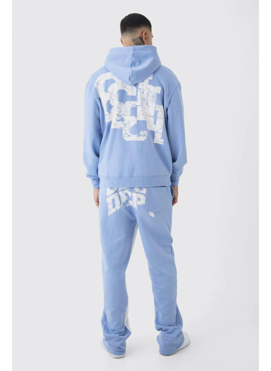 Високий великий спортивний костюм із капюшоном на блискавці OFCL