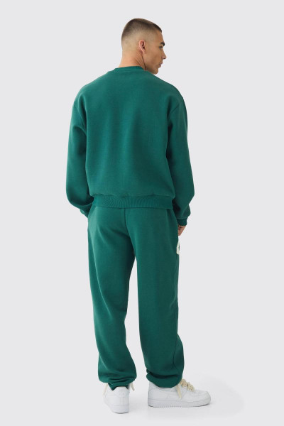 Спортивний костюм великого розміру з університетським принтом