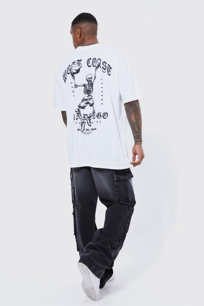 Мішкуваті вибілені джинси карго з кількома кишенями