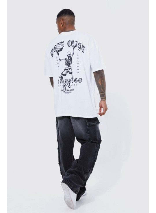 Мішкуваті вибілені джинси карго з кількома кишенями