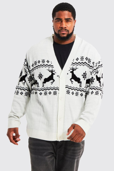 Плюс різдвяний кардиган Reindeer Fairisle