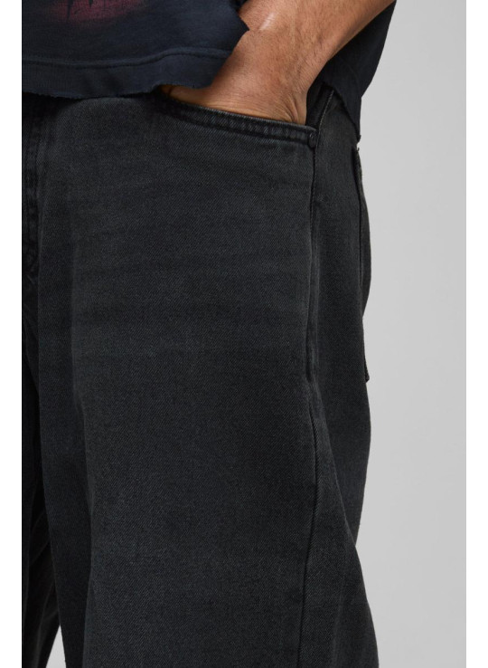 Мішкуваті жорсткі темно-сірі джинси