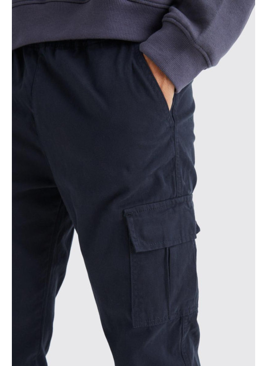 Вузькі брюки карго з еластичною талією