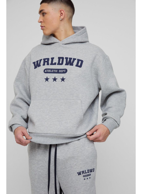 Величезний спортивний костюм Worldwide Star Varsity з капюшоном і ластовицею