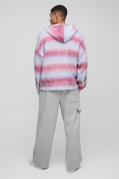 Коробка підходить омбре -смугаста маточка в’язана хустка