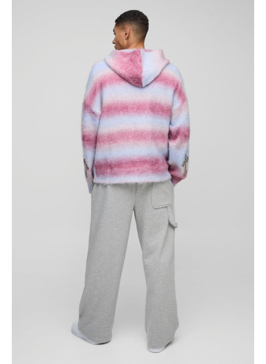 Коробка підходить омбре -смугаста маточка в’язана хустка