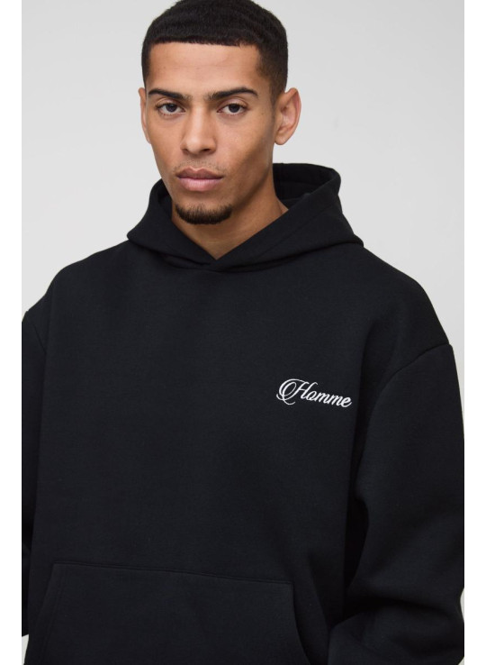 Худі великого розміру та спортивний костюм карго з ластовицею з необробленим подолом