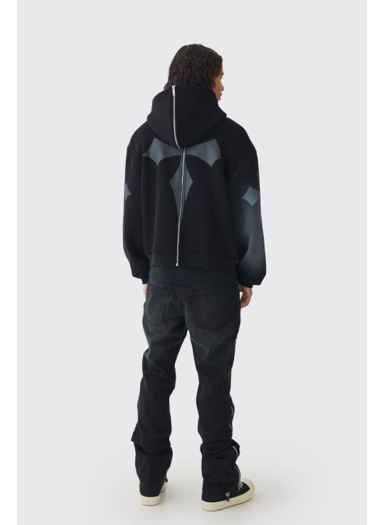 Тонкі джинси з кльошем і хрестовою аплікацією