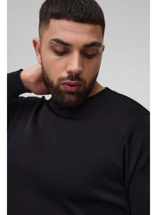 Плюс базовий регулярний перемичок з екіпажу чорного кольору