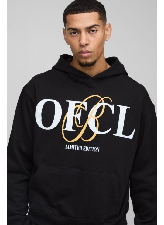 Величезний спортивний костюм з капюшоном і принтом