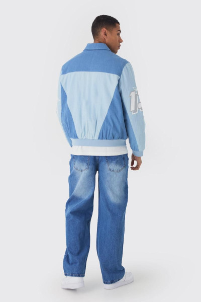 Легкі жорсткі джинси світло-блакитного кольору