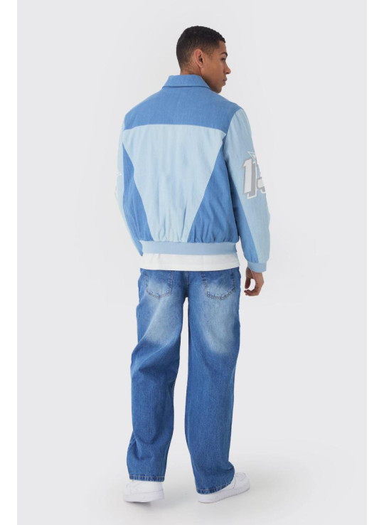 Легкі жорсткі джинси світло-блакитного кольору