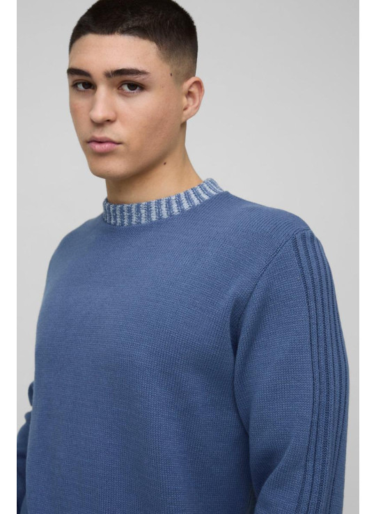 Регулярне контрастне реброве в’язання рукава