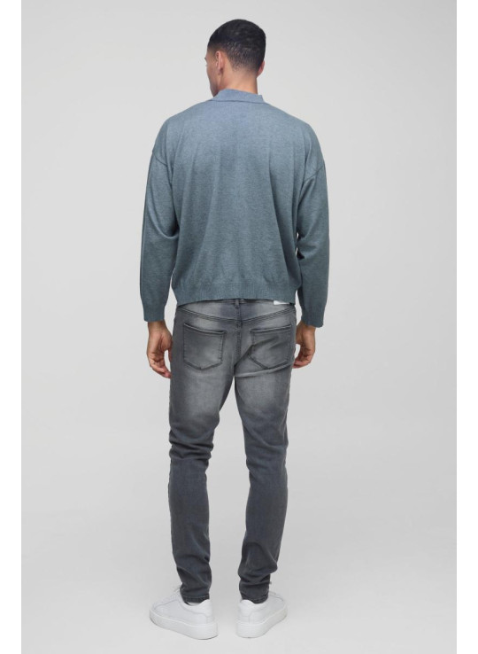 Розслаблена макетна шийка в'язала джемпер