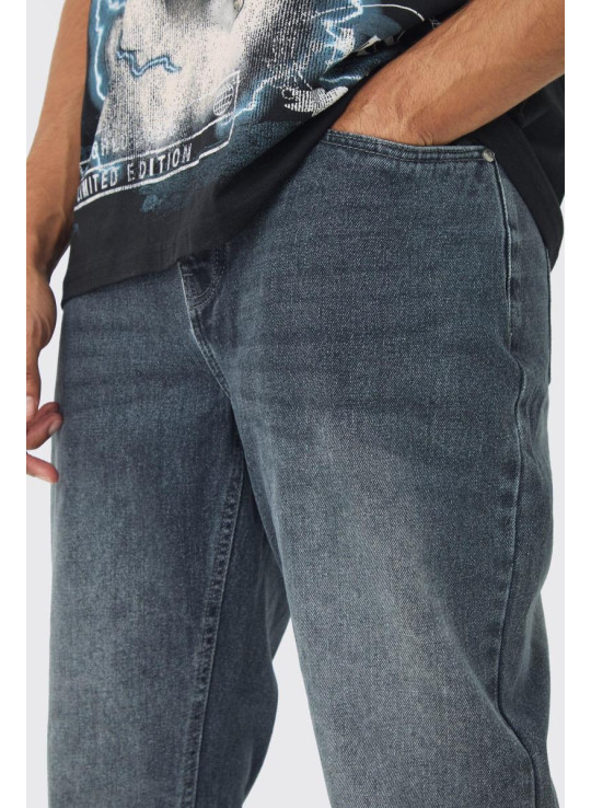 Легкі жорсткі джинси середнього сірого кольору
