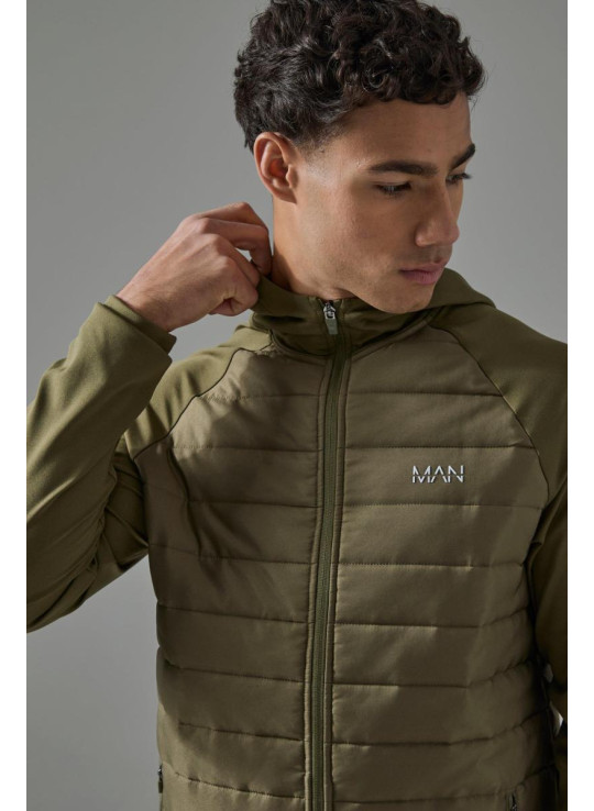 Чоловіча активна стьобана толстовка на блискавці